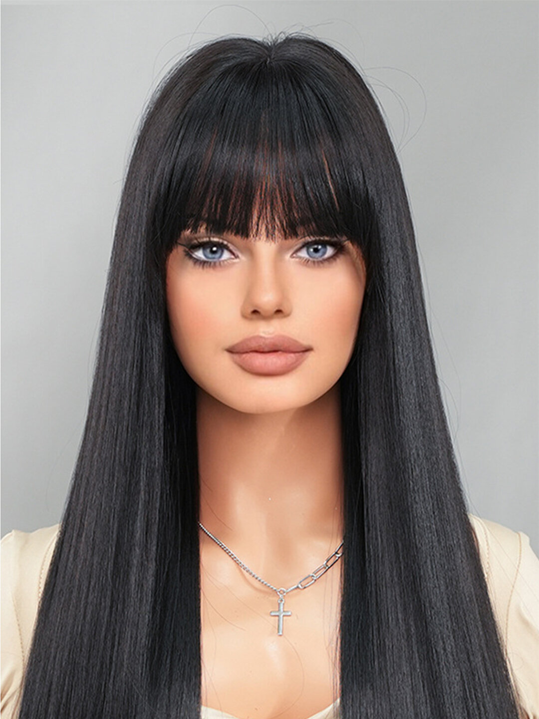 Парики, прямые длинные волосы, с чёлкой, 70 см — фото 1