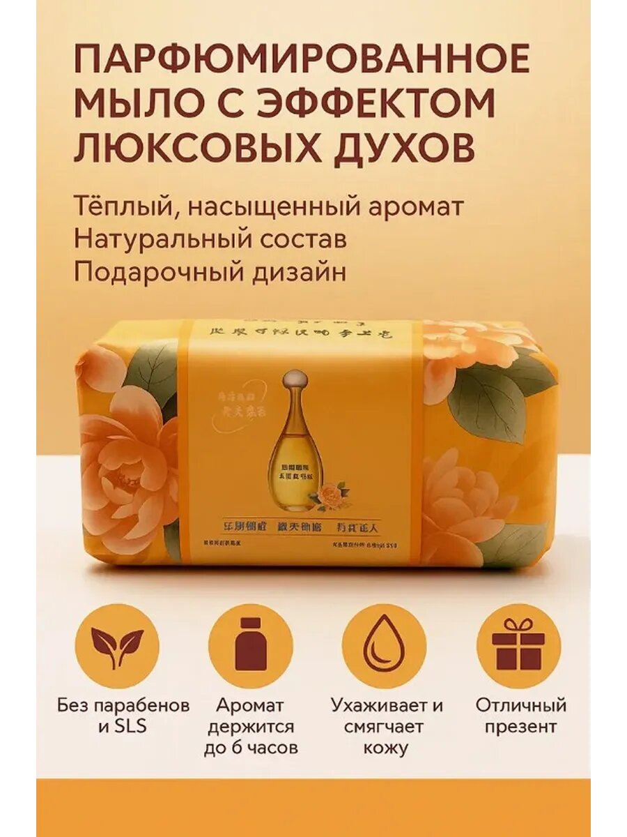 Perfume Soap — ароматное косметическое мыло. Бережно очищает кожу и дарит приятный аромат
