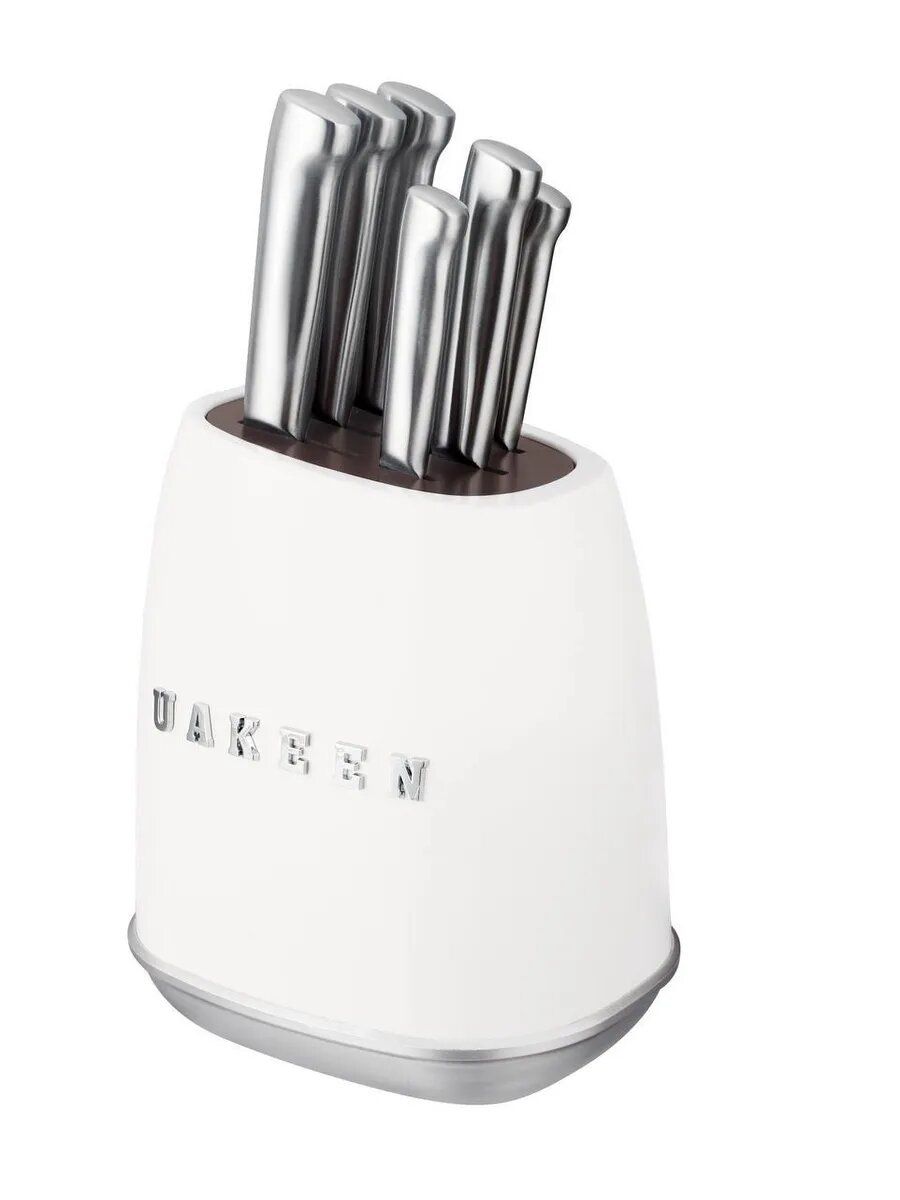 Набор кухонных ножей из нержавеющей стали на подставке, многофункциональный