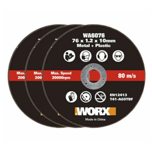 фото Отрезной диск по металлу worx wa6076.3, 76х1,2х10 мм (3 шт.)