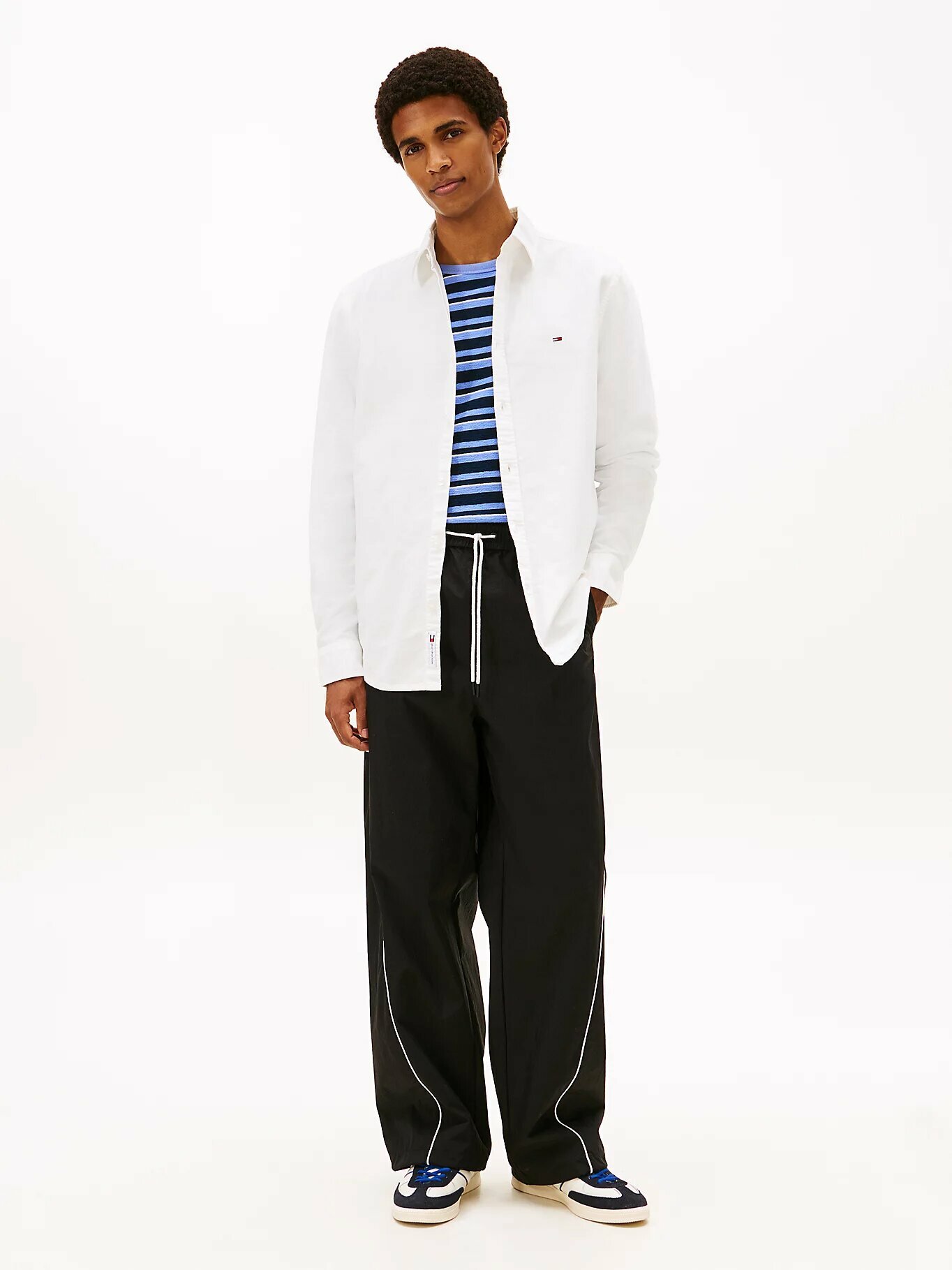 Рубашка Tommy Jeans, размер L, белый — фото 1