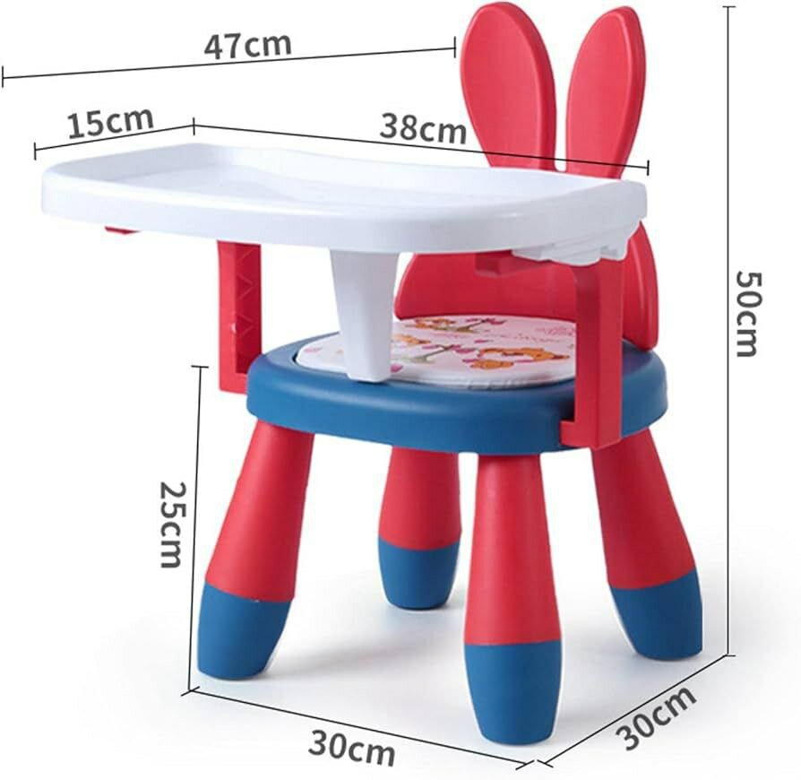 Детский стол-стул для игр и кормления, пластиковый, дизайн «Зайчик» — фото 1