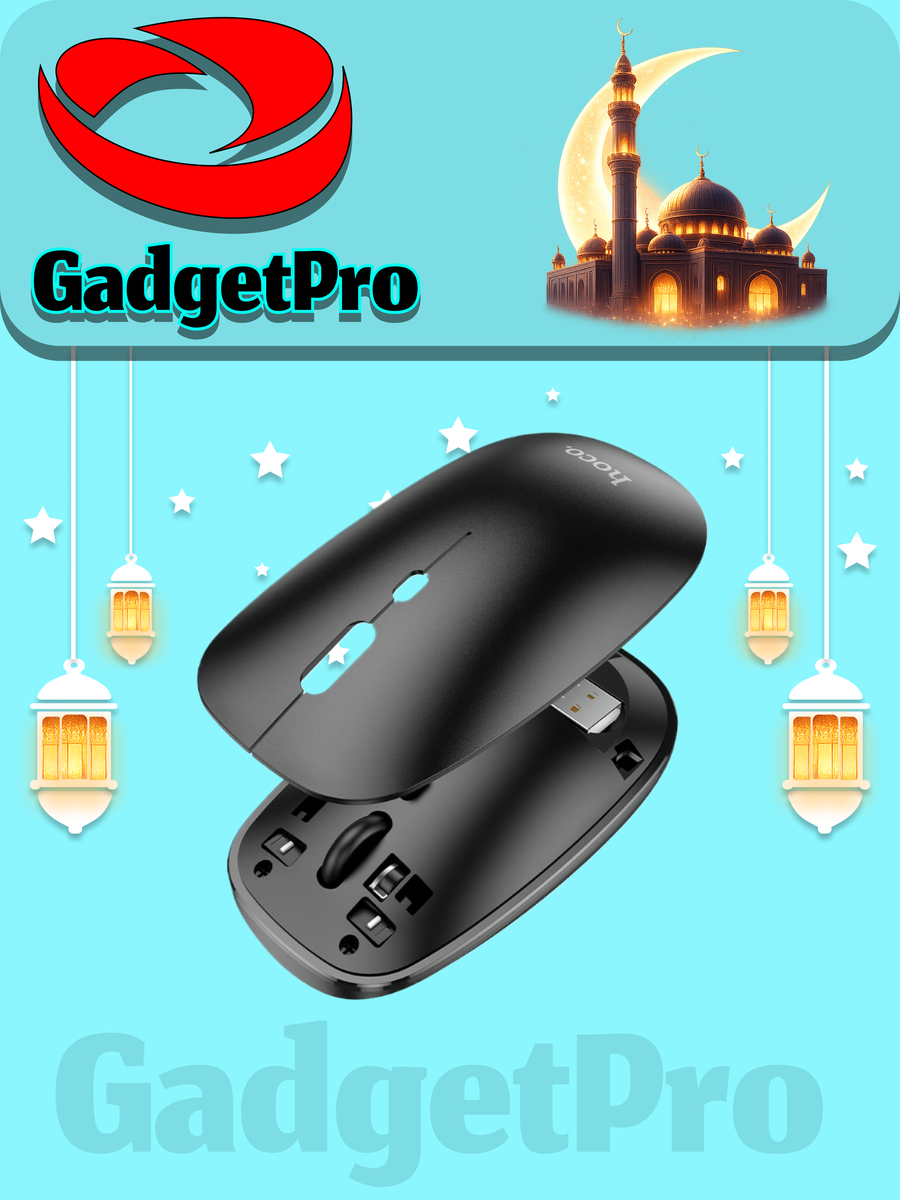 Беспроводная мышь Hoco GM15 Art Black - стильная и надежная компьютерная мышь для работы и игр