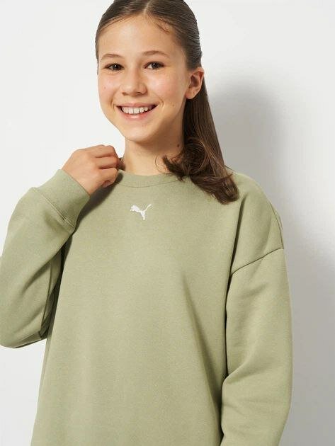 Костюм спортивный PUMA Loungewear Oversized, размер 164, оливковый — фото 1