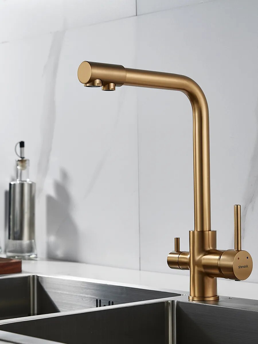 Высокий смеситель для кухни с фильтром для воды Shevanik S328G