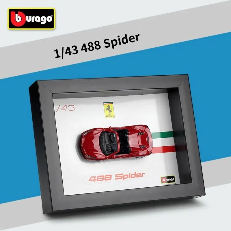 Машинка BBURAGO 1:43 Модель Ferrari Серия фоторамок Подарок в виде легкосплавной модели автомобиля