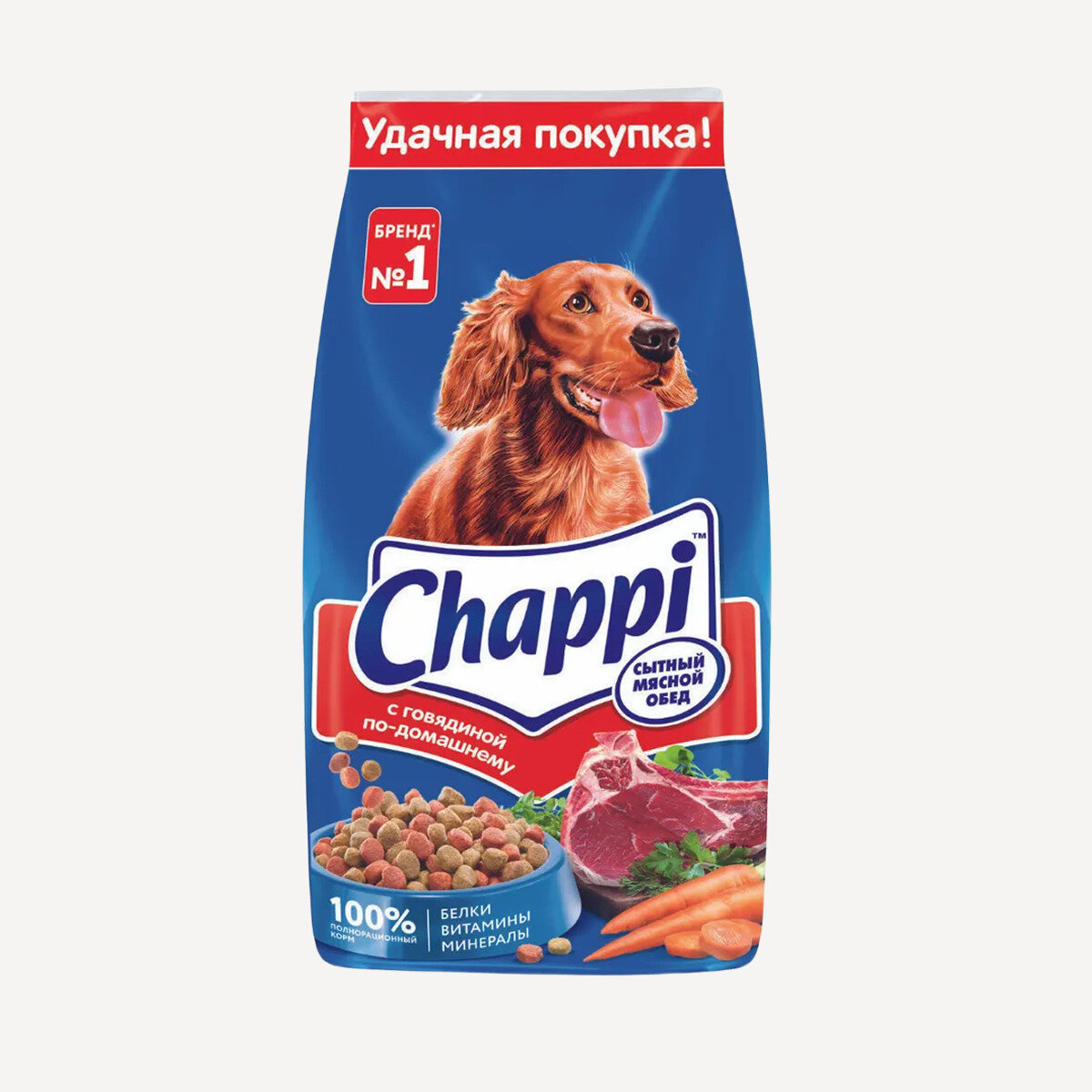Корм для собак Chappi сытный мясной обед с говядиной по-домашнему 15 кг