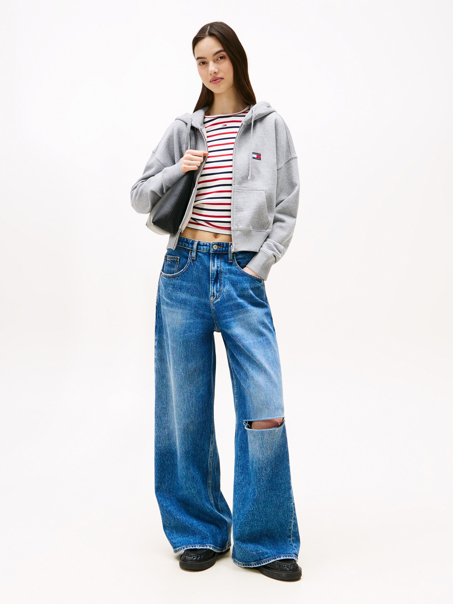 Толстовка Tommy Jeans, размер L, , серый — фото 1