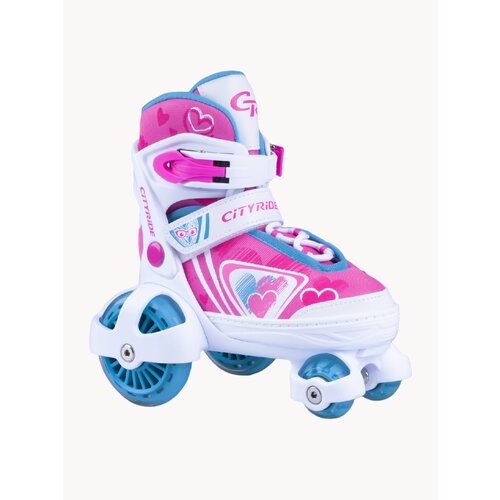 Набор CITYRIDE роликовые коньки-квады, шлем, защита, пластиковый мысок, колёса PU 80/40 мм, JB3700007/S(30-33)