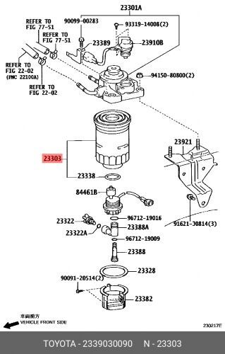 Фильтр топл. TOYOTA 2.2/4.2/D/TD
