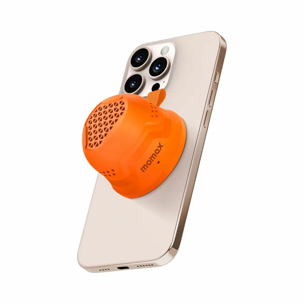 Портативная колонка Momax 1-Vibe Go Magnetic Wireless Outdoor Speaker - Orange