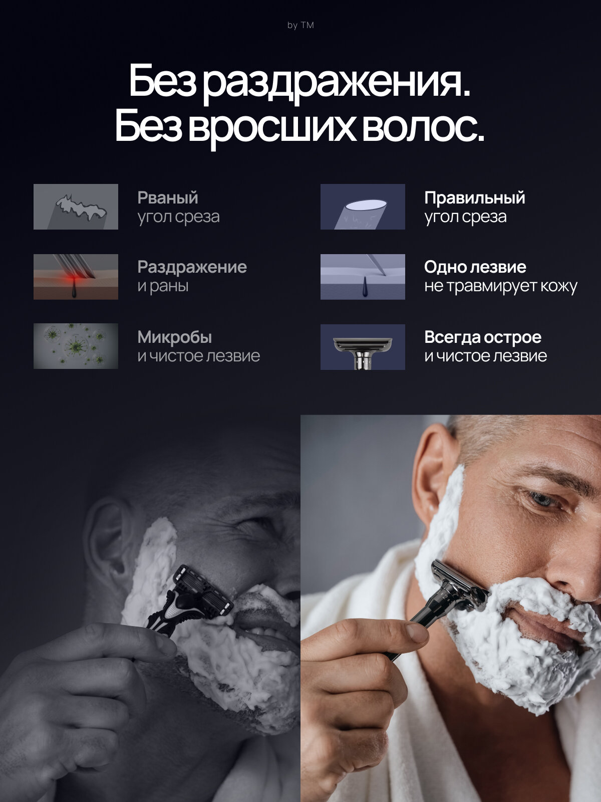 Бритвенные Станки Xiaomi Т-образная бритва регулируемая by TM