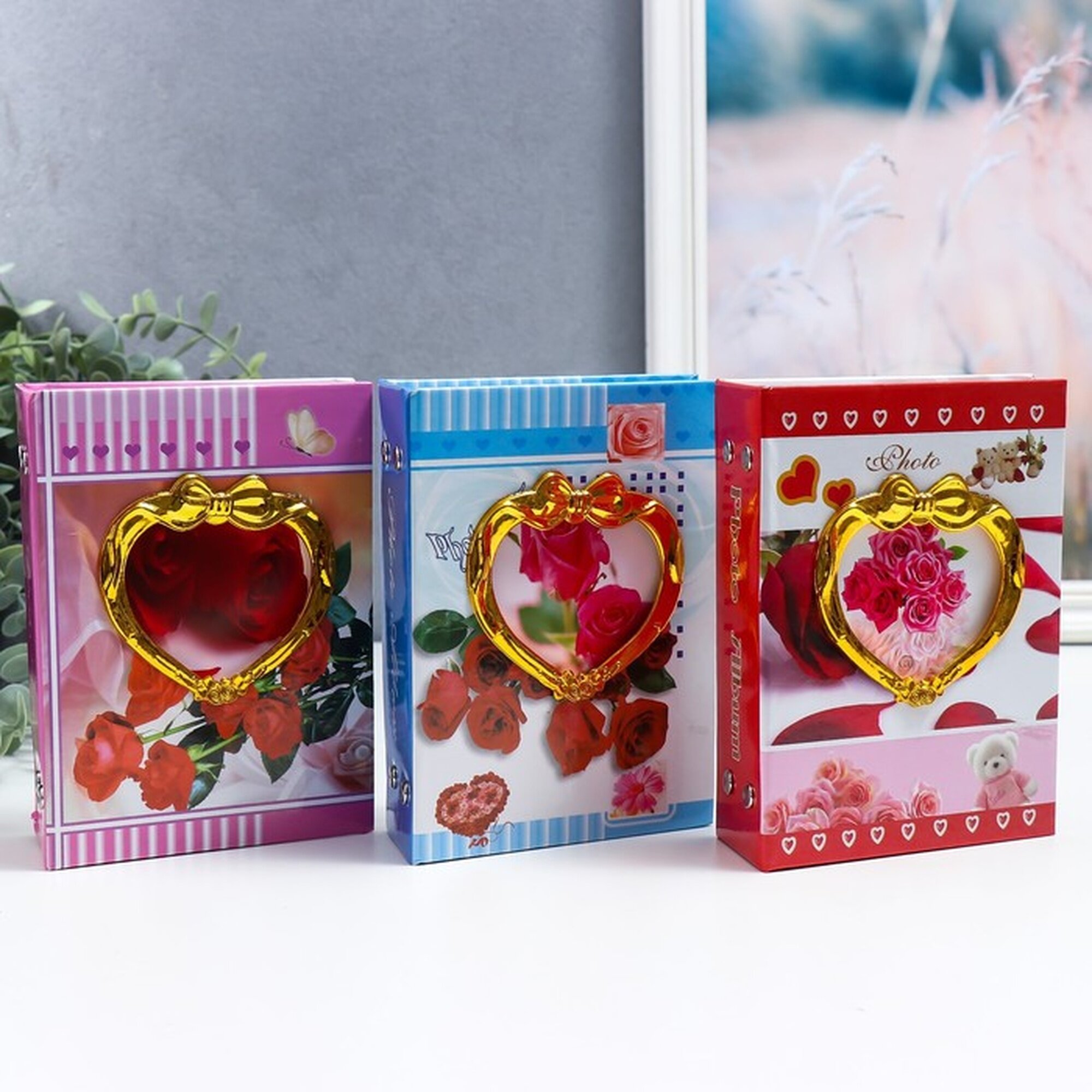 Фотоальбом 96фото 10х15 см "Золотая рамка" микс 165х125х45 см