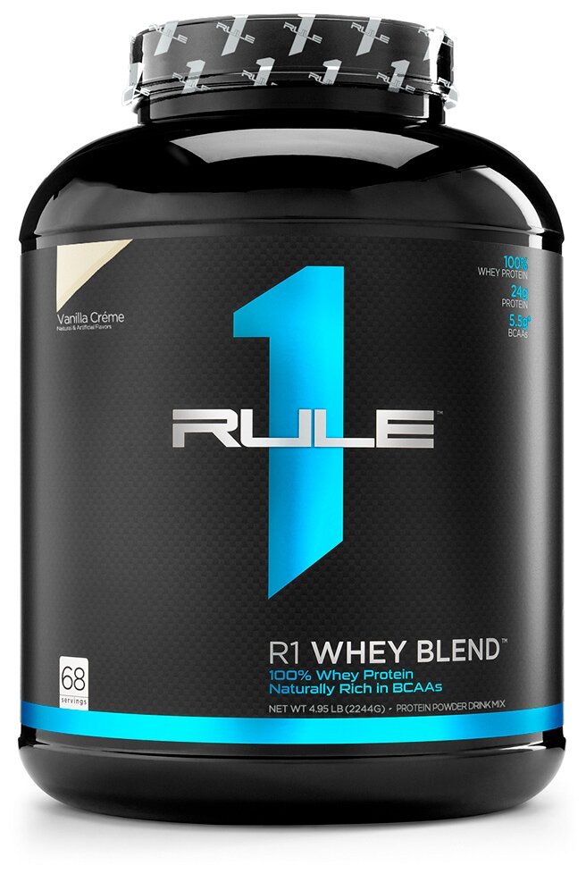 Протеин спортивный порошок Rule 1 Whey Blend для набора мышечной массы, 2250 гр, ванильное мороженое