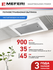 Вытяжка кухонная MEFERI SMARTBOX45WH POWER на 45 см встраиваемая,...