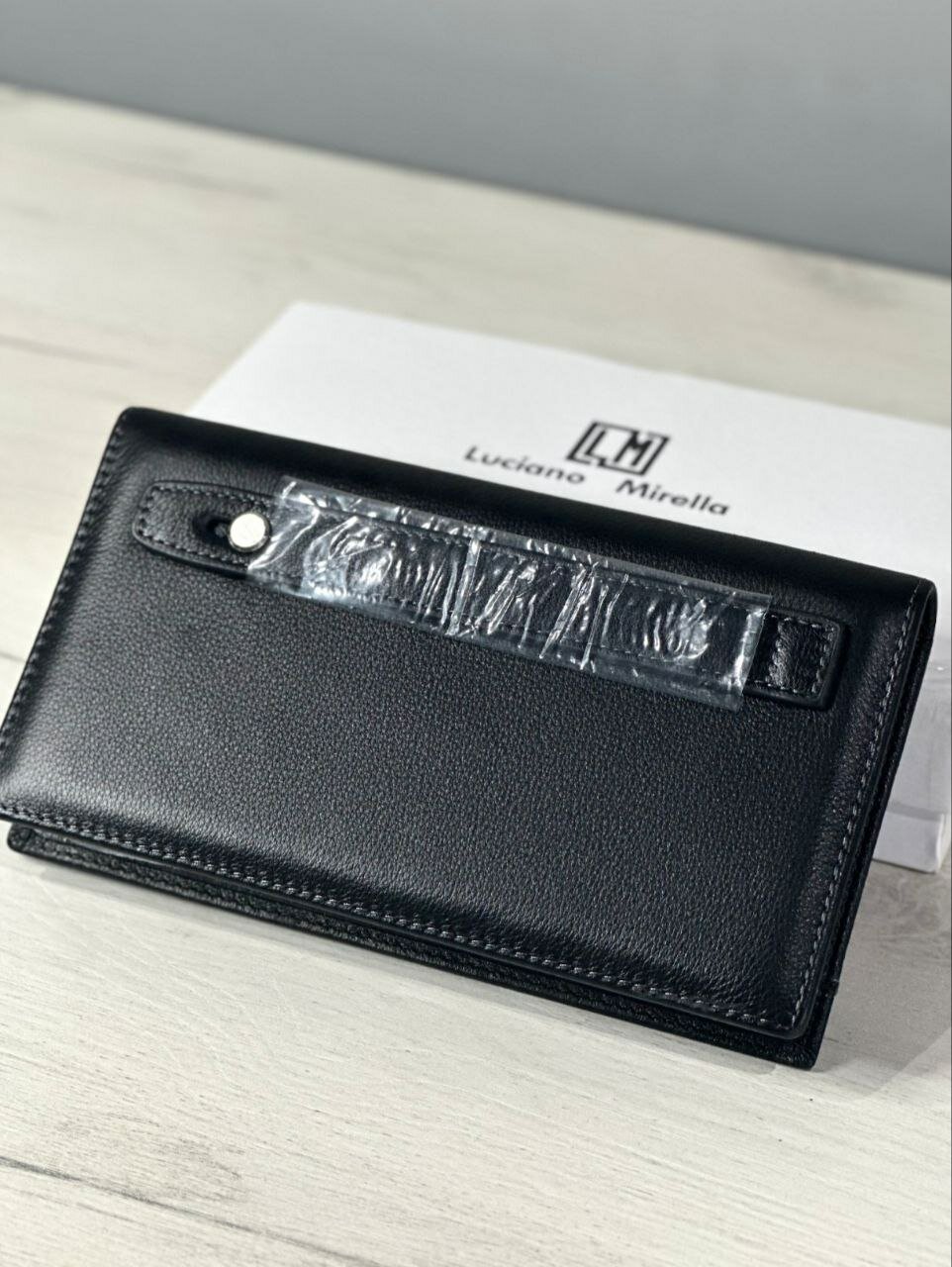 Кошелек INK, фактура гладкая, черный — фото 1