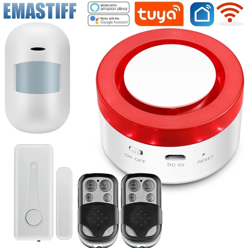 Беспроводная охранная сигнализация eMastiff WiFi Tuya 120 дБ, H1-7