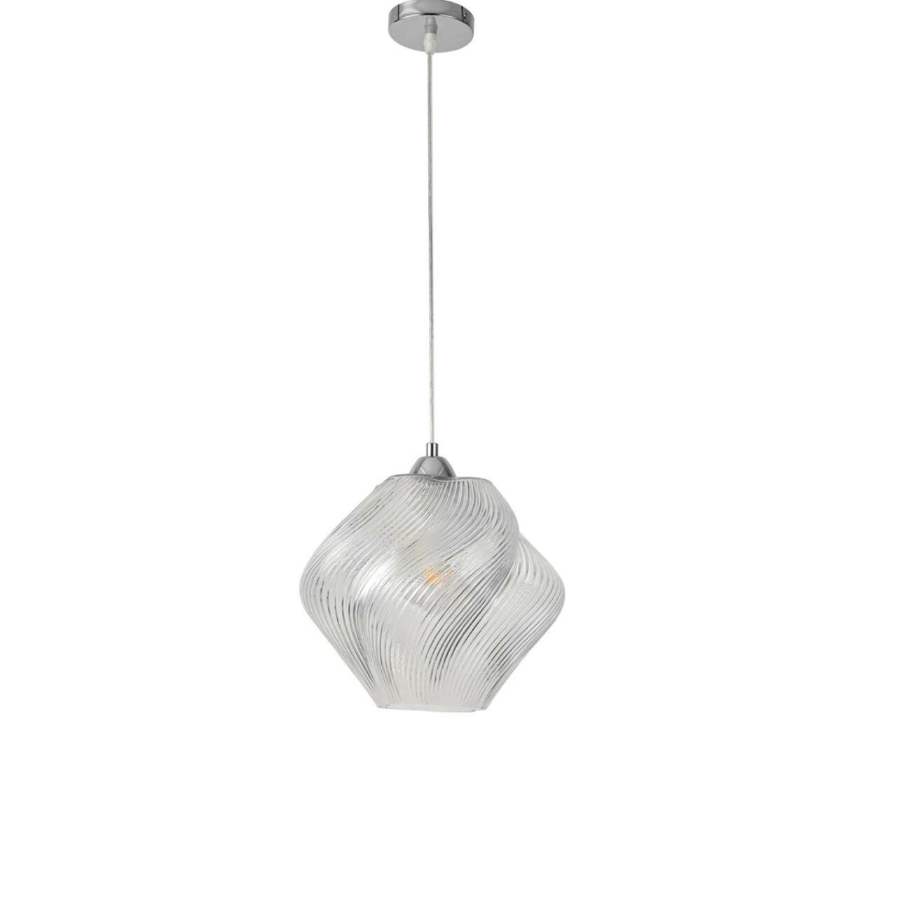 8288/1A MODERNI хром/прозрачный металл/стекло Подвес E27 1*60W 220V TIDE