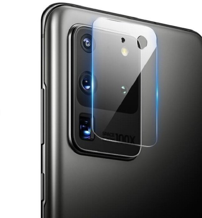 Защитное стекло на Samsung Galaxy S20 Ultra (Гибридное - пленка + стекловолокно) на Камеру 2 шт. Brozo Hybrid Glass