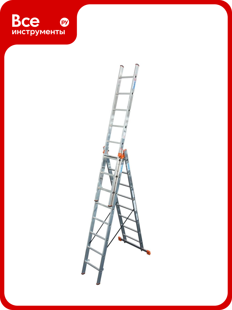 Универсальная лестница из трёх частей Krause KRAUSE TRIBILO 3х8 перекладин 129666