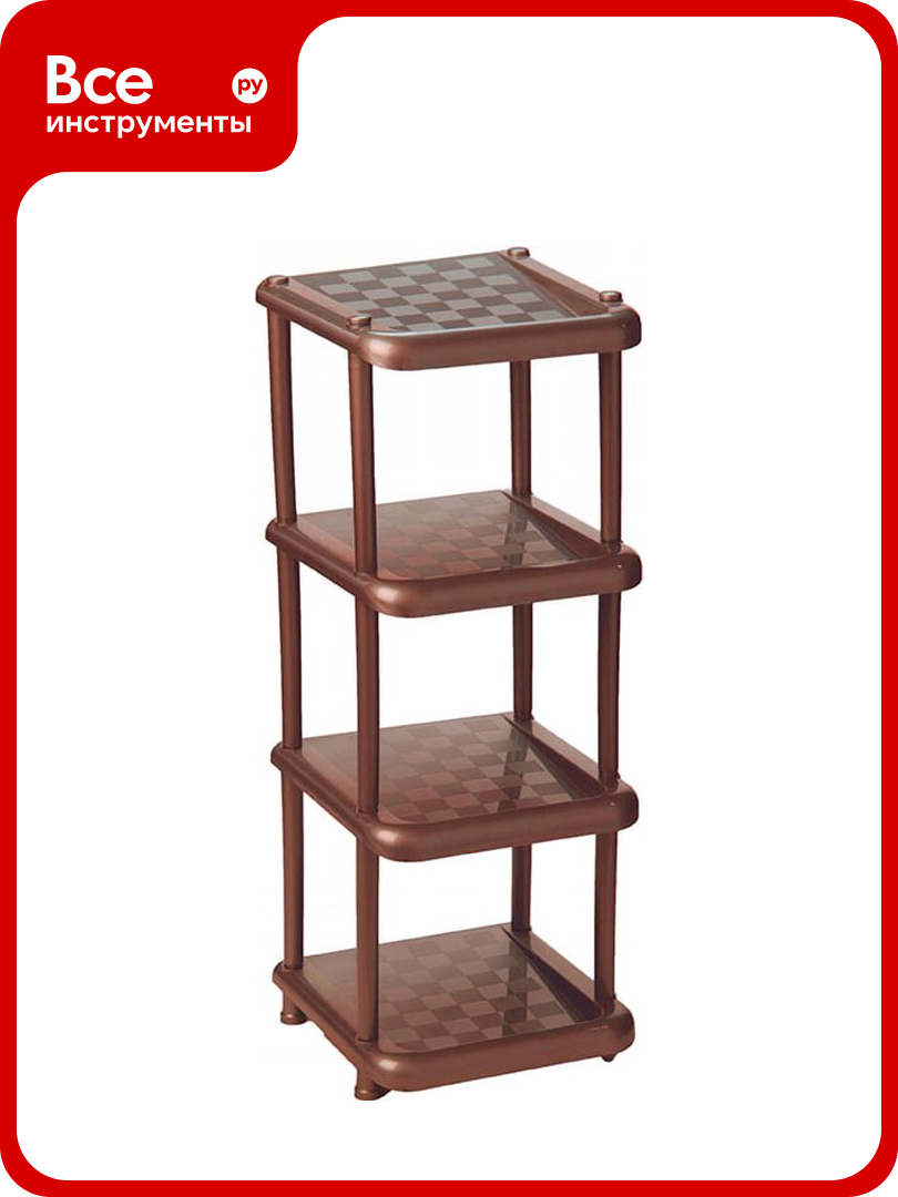 Полка в прихожую IDEA Универсал малая 4 секции коричневый М 2709 Коричневый