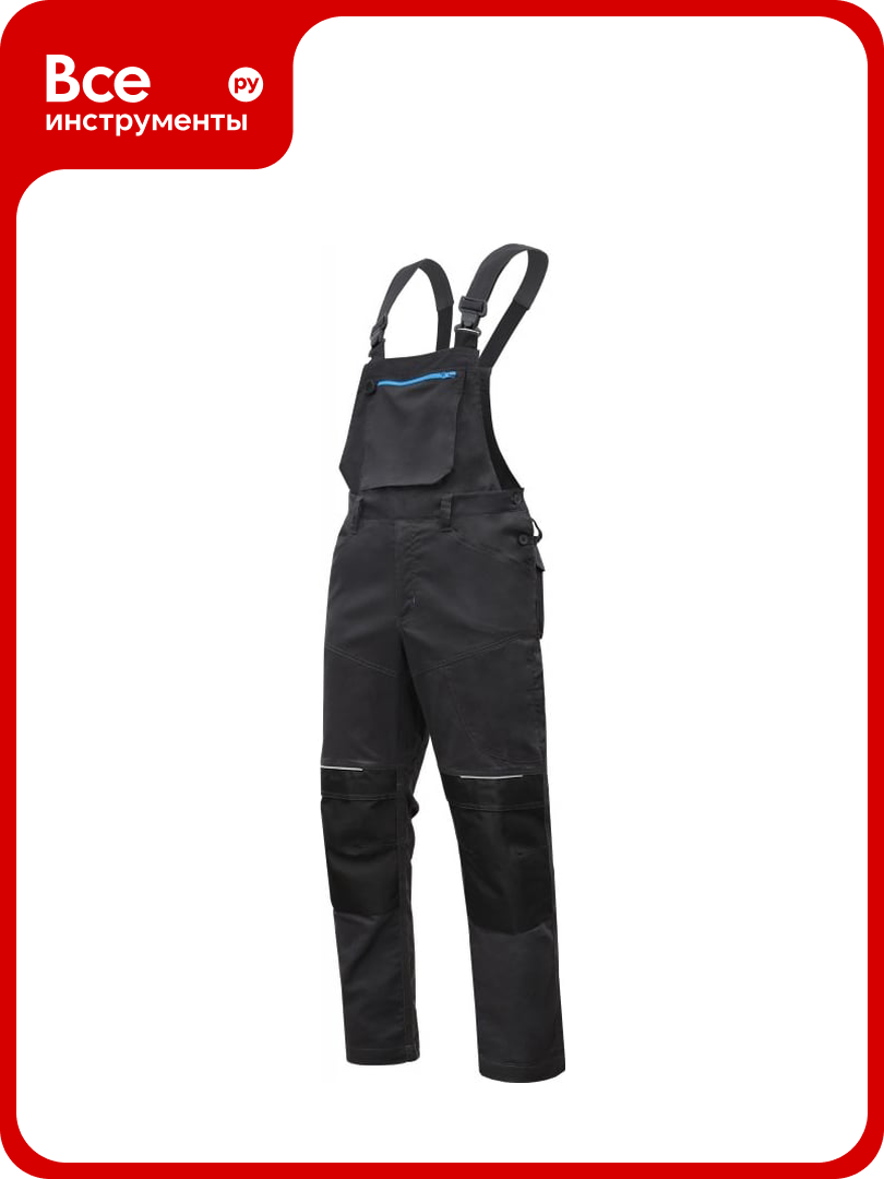 Полукомбинезон рабочий HOEGERT TECHNIK WURNITZ темно-серый S (48) HT5K815-S