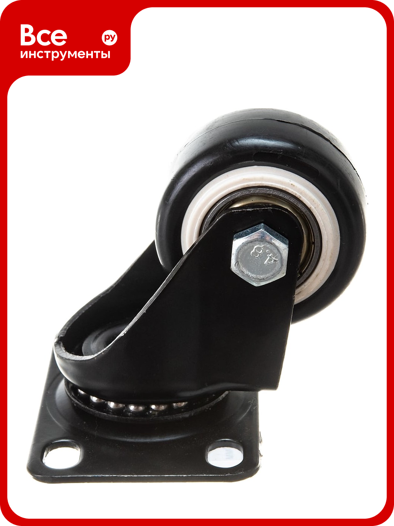 Колесо поворотное черная резина 40 мм MFK-TORG 4053040