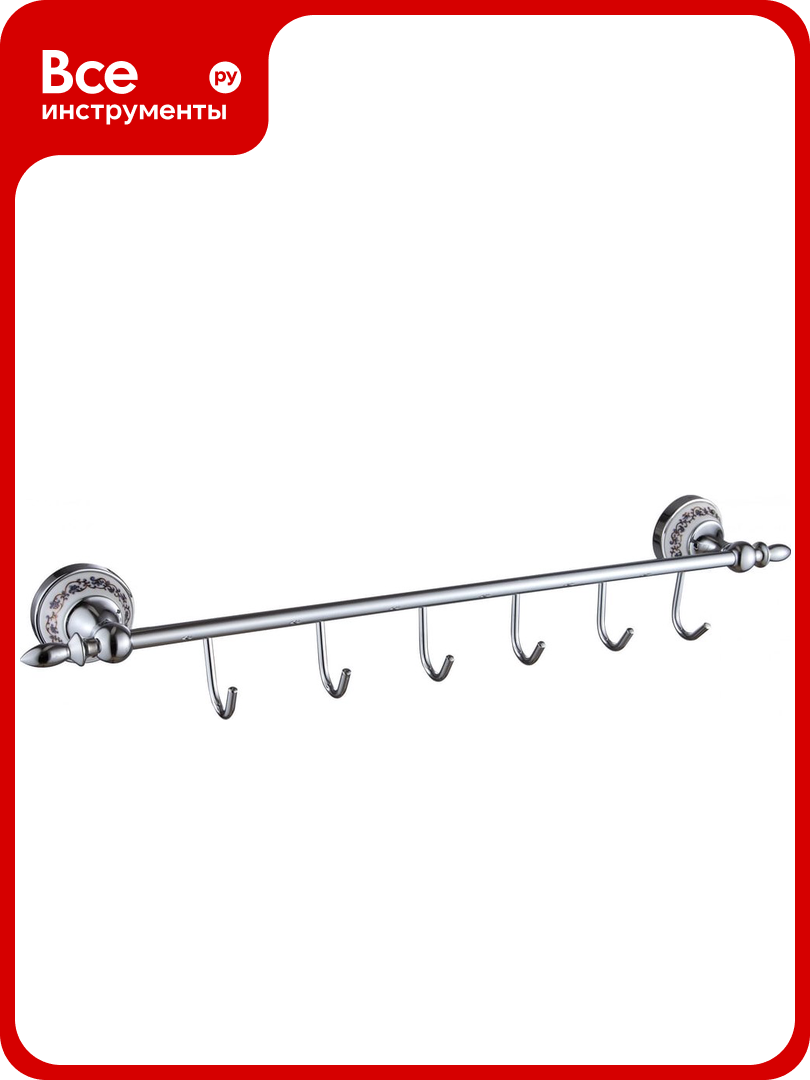 Планка с крючками Savol 6 крючков S-06876A 23559