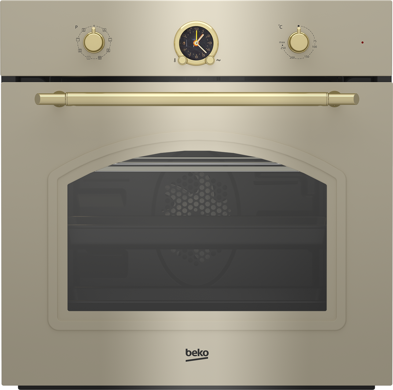 Встраиваемая духовка Beko OIM27201C — 3D выпекание, 8 режимов, телескопические направляющие