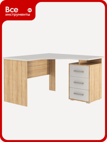 Изображение товара Стол компьютерный Лайт-2 1200 угловой дуб сонома/белый SKL2.2N02.1623