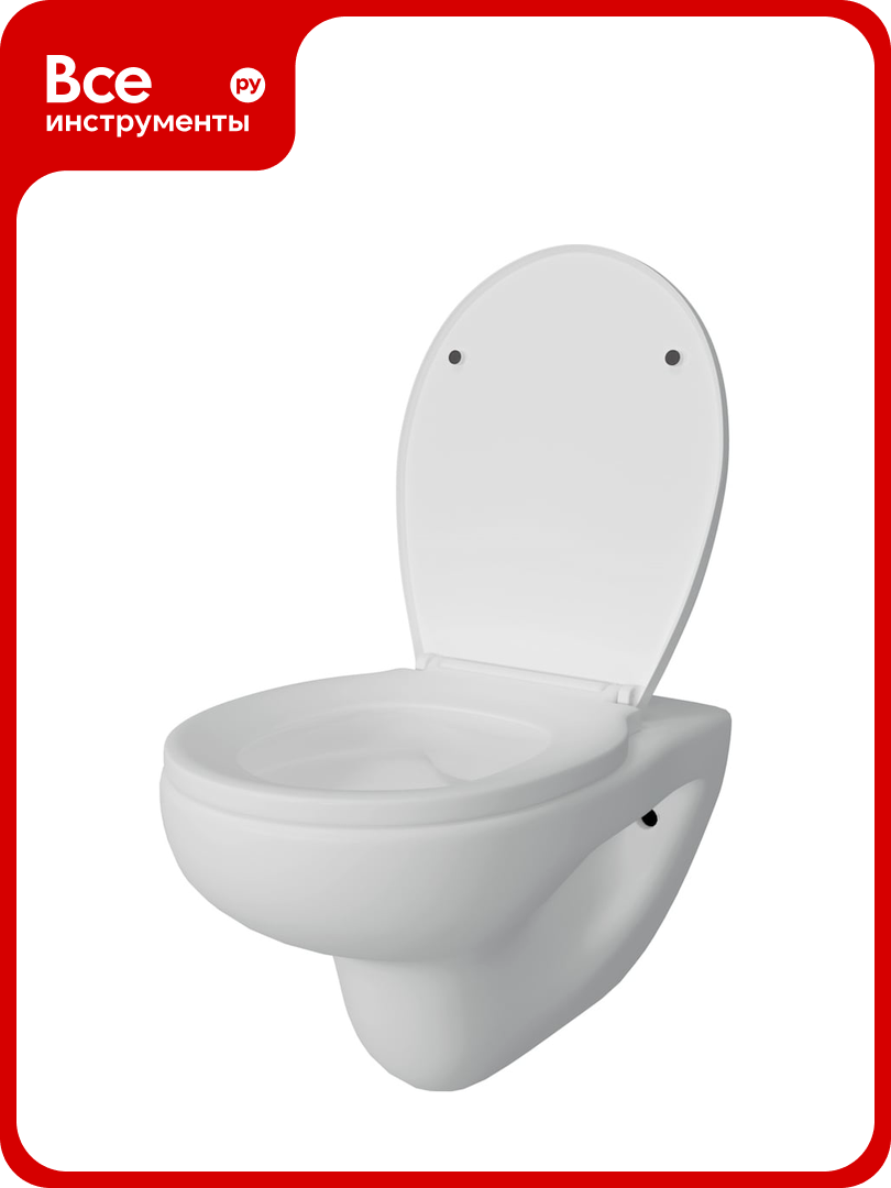 Подвесной унитаз Teymi Hanna Pro безободковый сиденье микролифт T40901 ЦБ-00267263