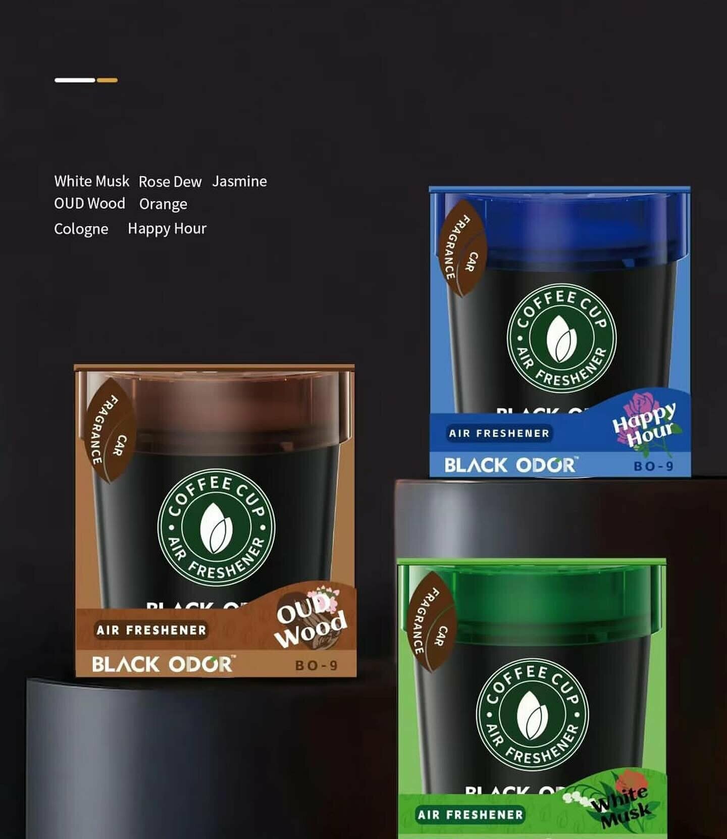 Освежитель воздуха Havo tarqatuvchi "Coffee Cup Black Odor", для автомобилей — фото 1