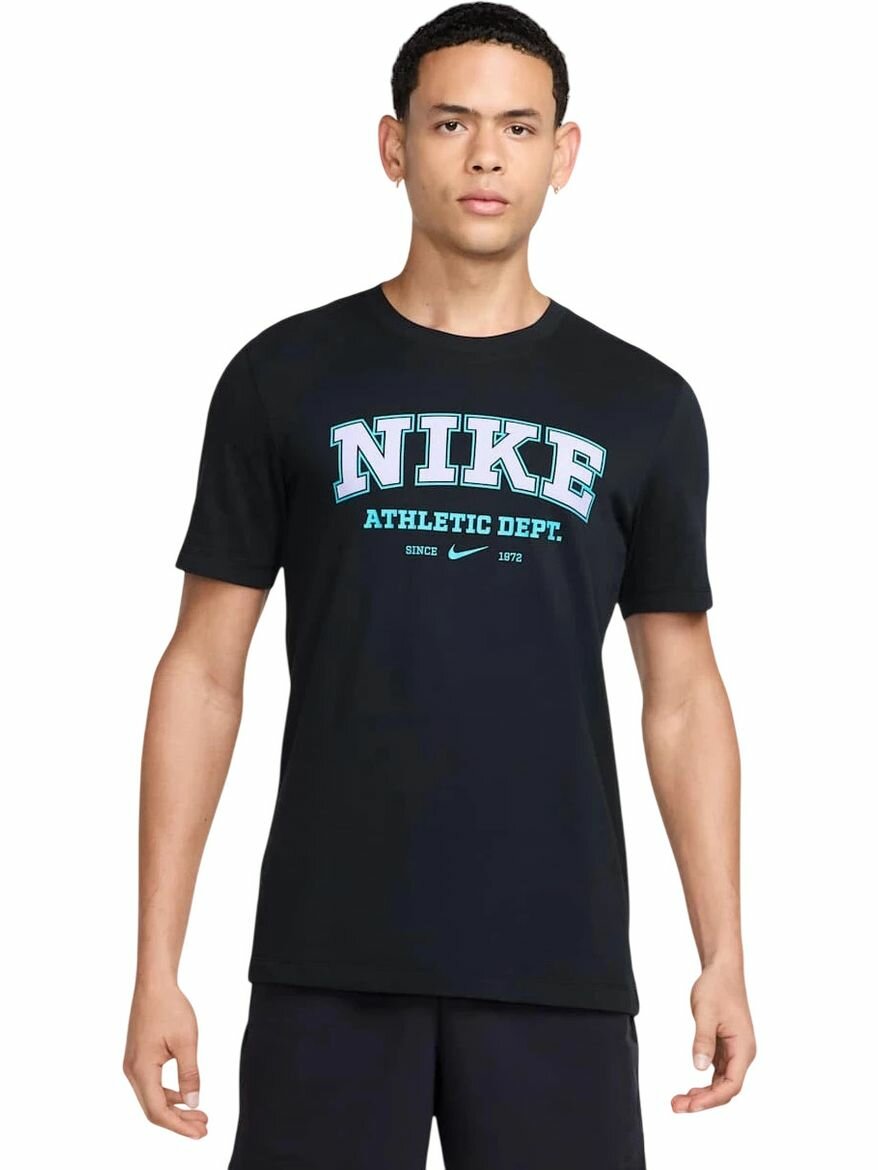 Футболка спортивная NIKE Dri-FIT Fitness T-Shirt, размер S INT, черный