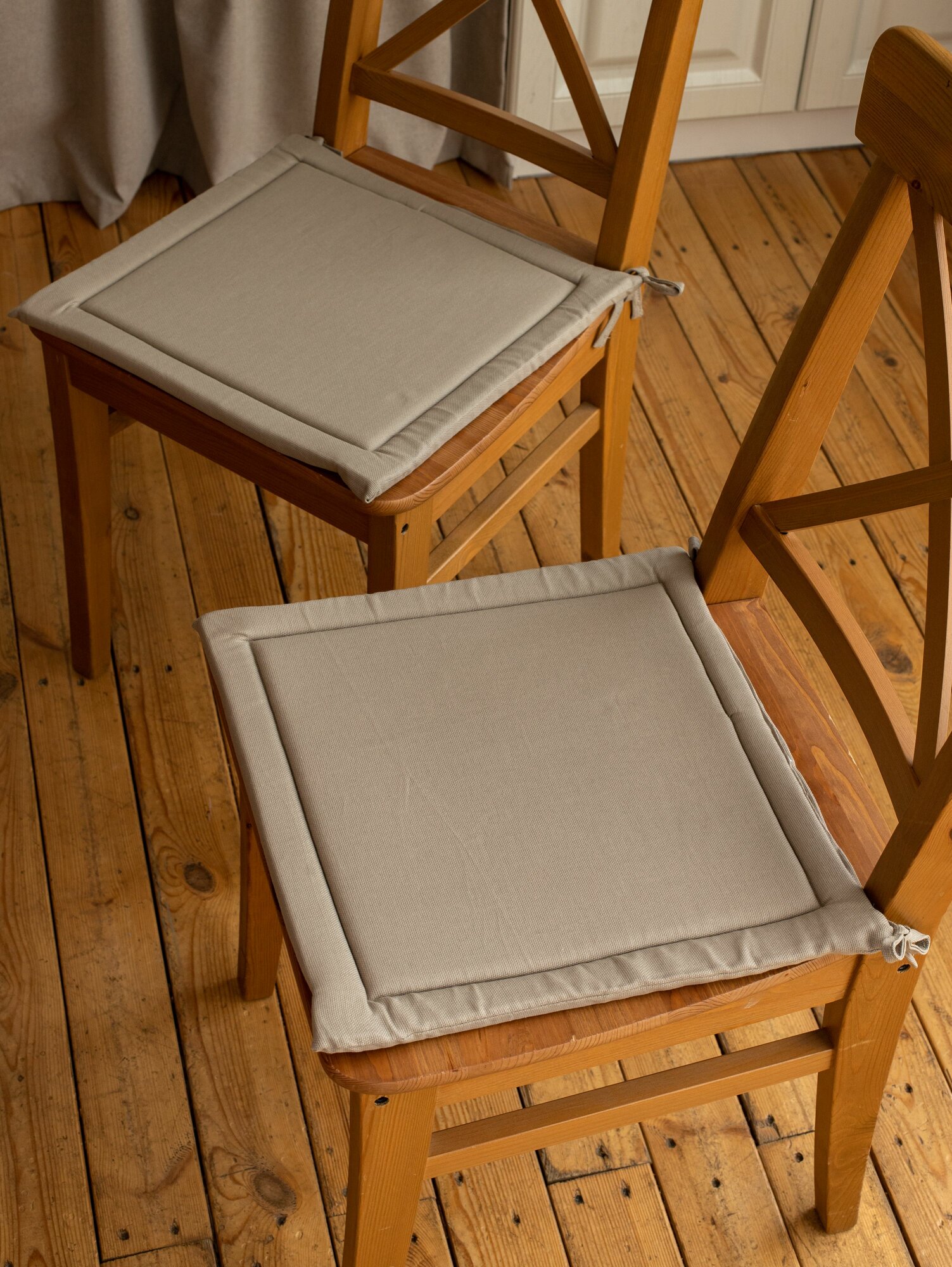 Галета на стул квадратная 40x40  Хаски Home 2 шт Серый