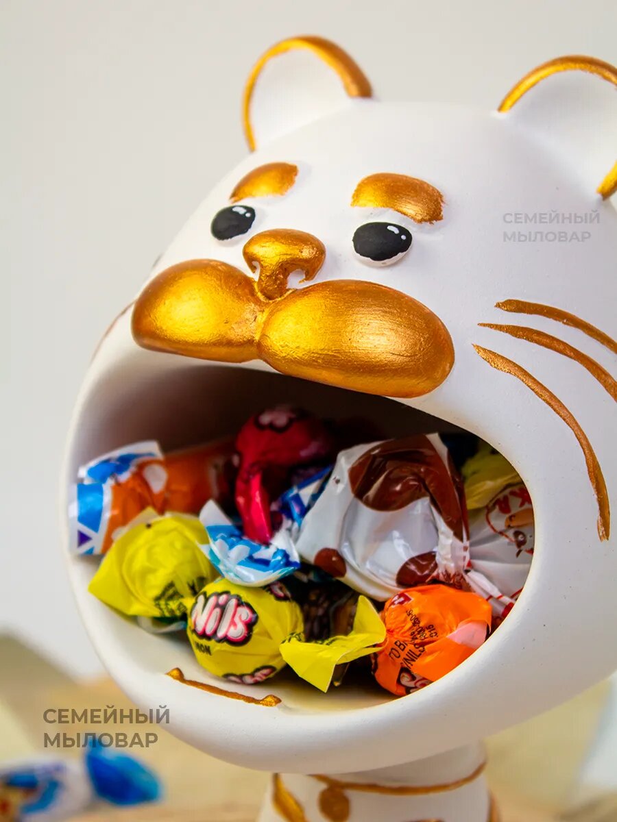 Силиконовый молд для гипса / Конфетница Львенок S — фото 1