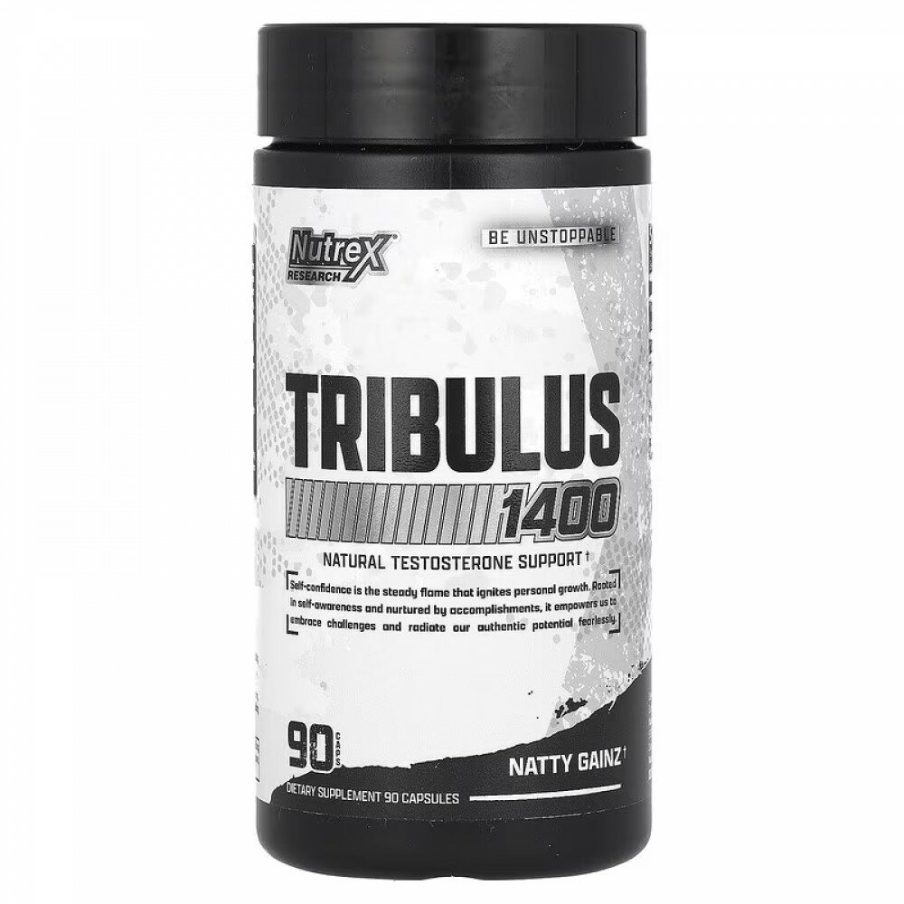 Tribulus от Nutrex для повышения тестостерона 90 капсул каждая порция 1400мг