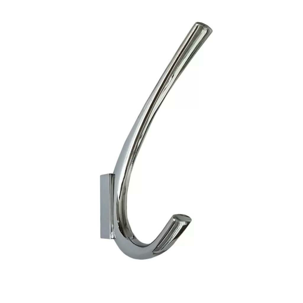 Крючок TRODOS двухрожковый ЦАМ цвет Хром 121х15 см
