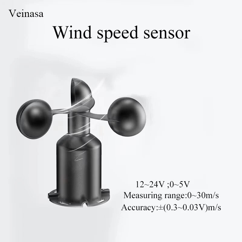 XS-WSS01 3-чашка ABS Датчик скорости ветра RS485 Датчик кранового анемометра для метеостанции Arduino, XS-WSS01 0-5v