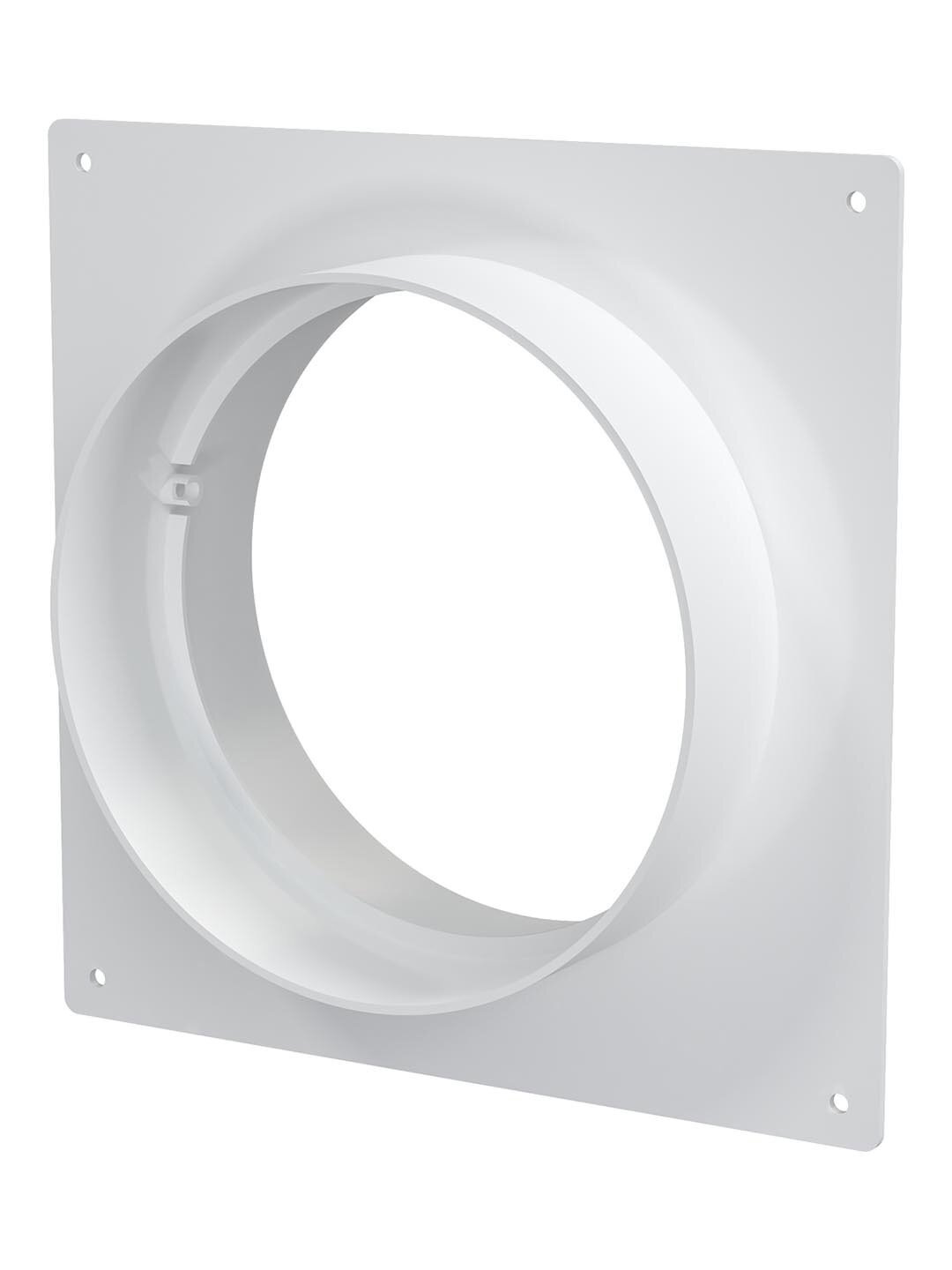 Пластина настенная с соединителем для круглых воздуховодов Fonet D125 мм пластик