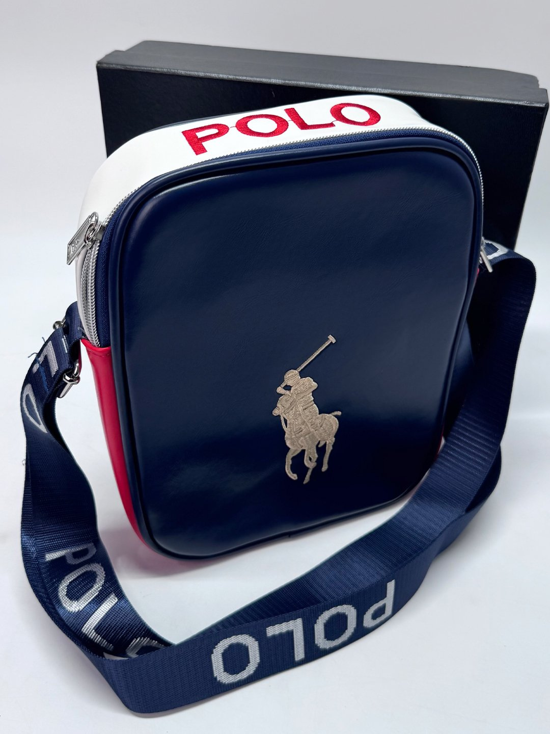 Сумка кросс-боди U.S. POLO ASSN., фактура гладкая, темно-синий — фото 1