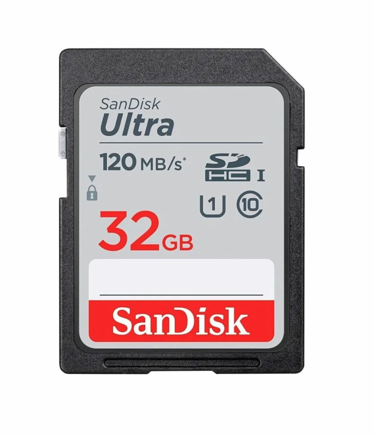 Карта памяти SanDisk Ultra SDHC 32 ГБ 120MB/s Class 10 UHS-I (SDSDUN4-032G-GN6IN)