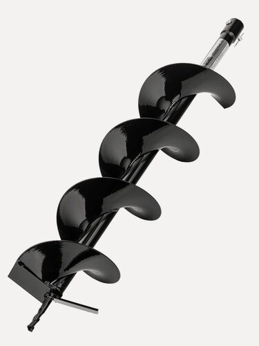 Изображение товара Шнек для грунта Denzel E-150диаметр 150мм, длина 800мм, соединение 20мм, несъёмный нож 56023