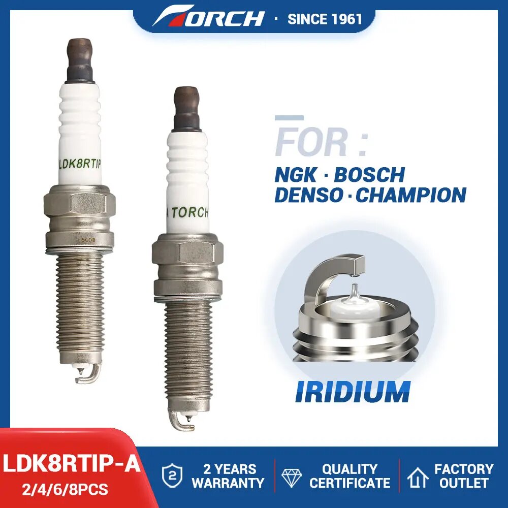 1-8 шт. иридиевые платиновые свечи TORCH LD8RCIP OE224