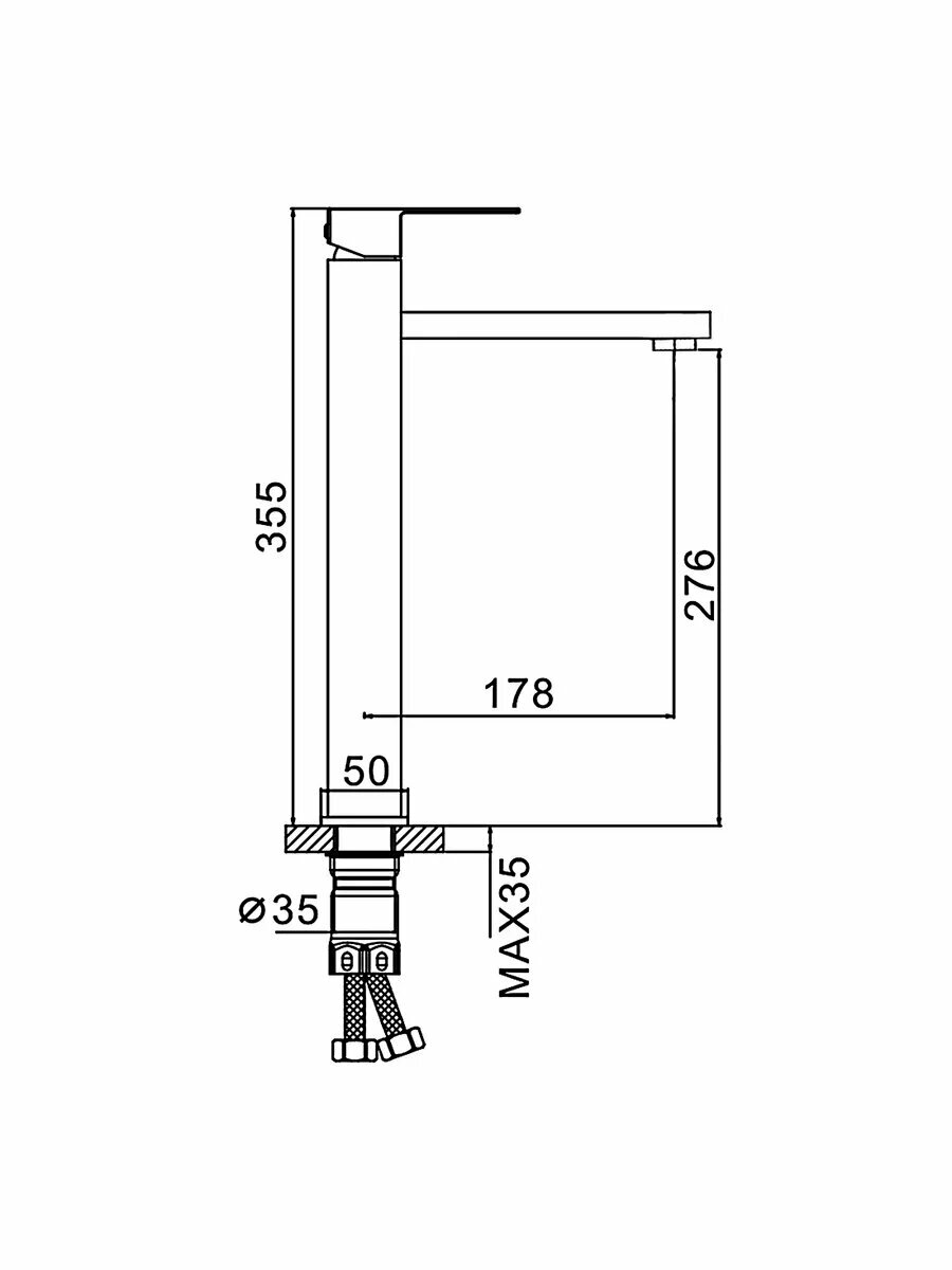 Смеситель для накладной раковины FRAP F10802-2 — фото 1