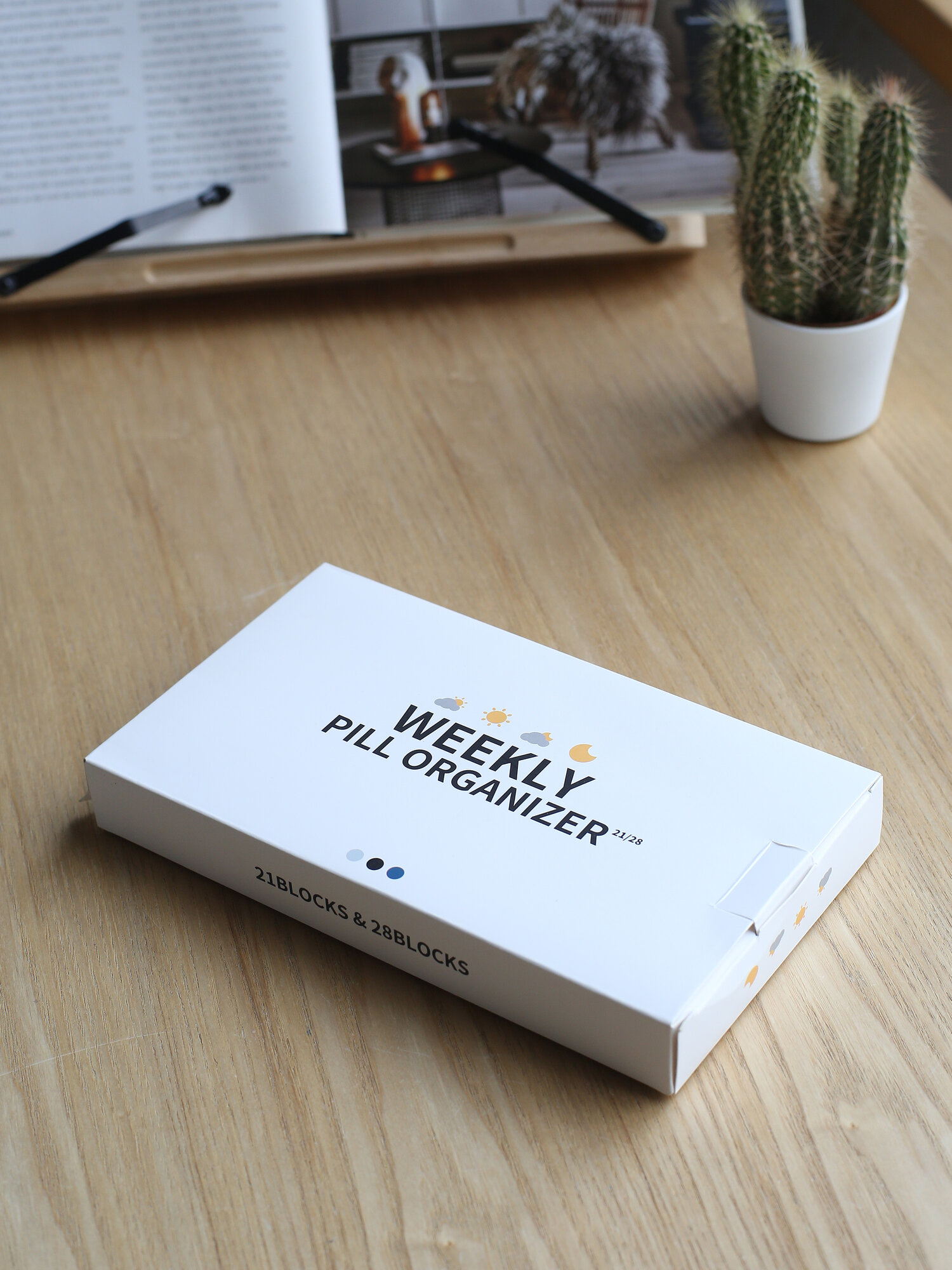 Таблетницы Xiaomi Таблетница, органайзер для таблеток на 4 приема неделю / месяц (28 отделений)