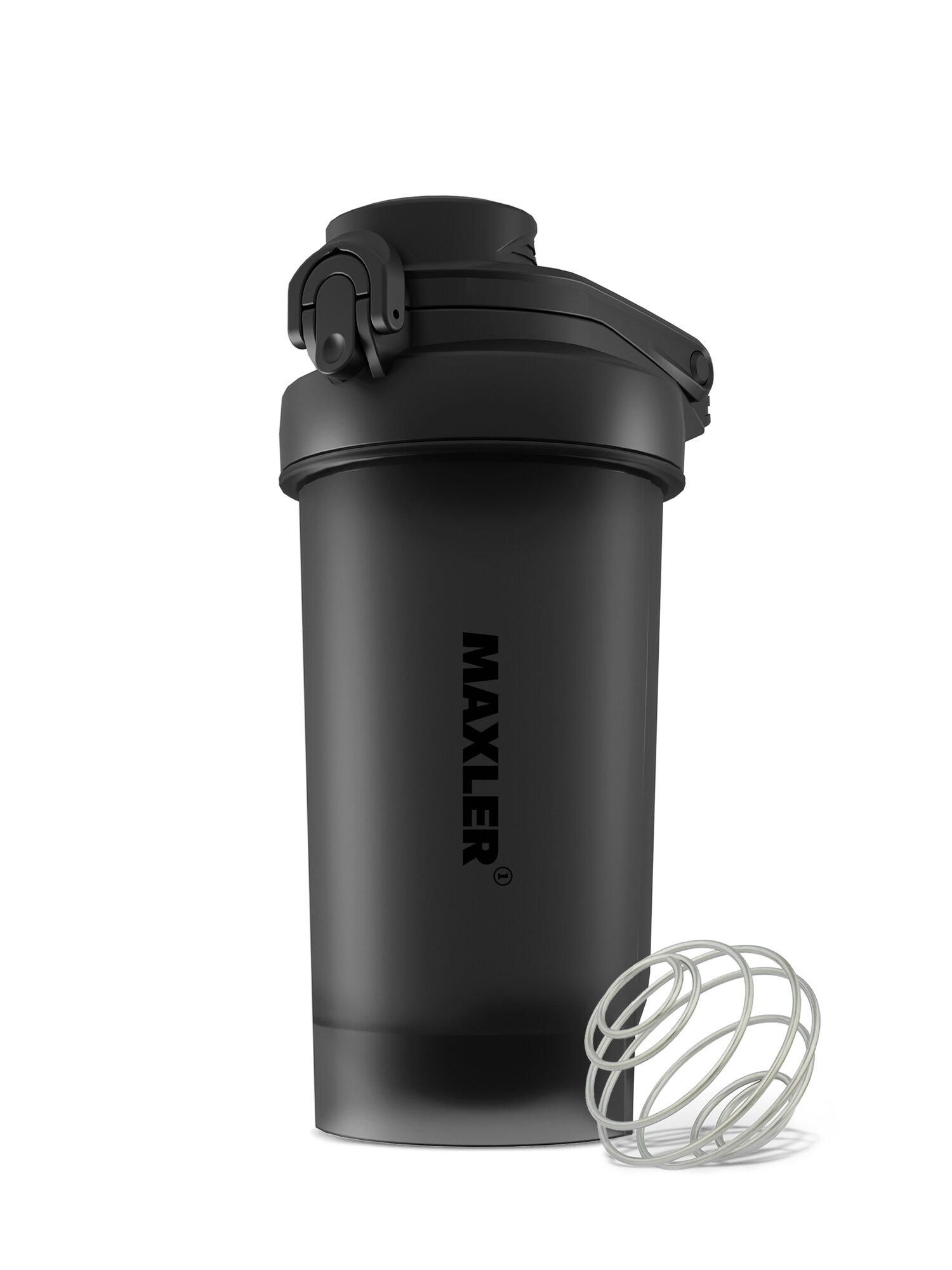 Шейкер спортивный для протеина и спортивного питания Maxler PRO Shaker Bottle 500 мл черный