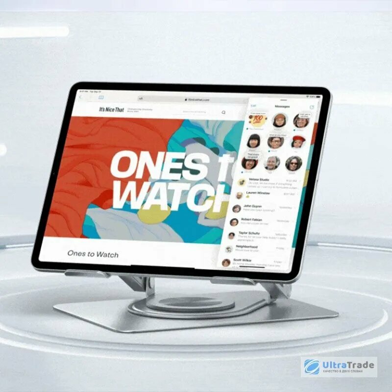 Фотографии Подставка для ноутбука Xiaomi UGREEN Rotating Notebook Folding Stand Silver (LP876)