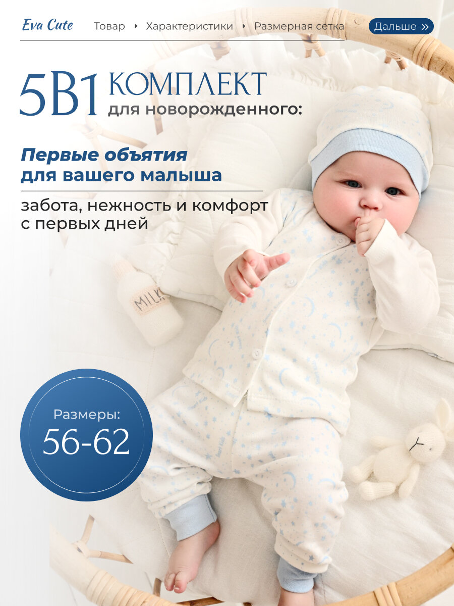 Комплект одежды  размер 56-62 голубой