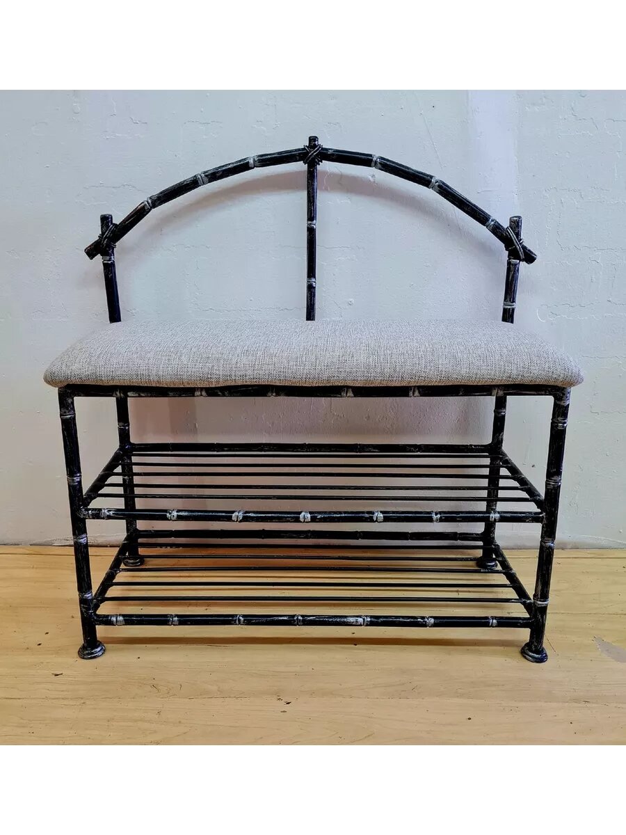 Кованая банкетка №36, Студия кованой мебели Нива, цвет серый/средне-серый — фото 1