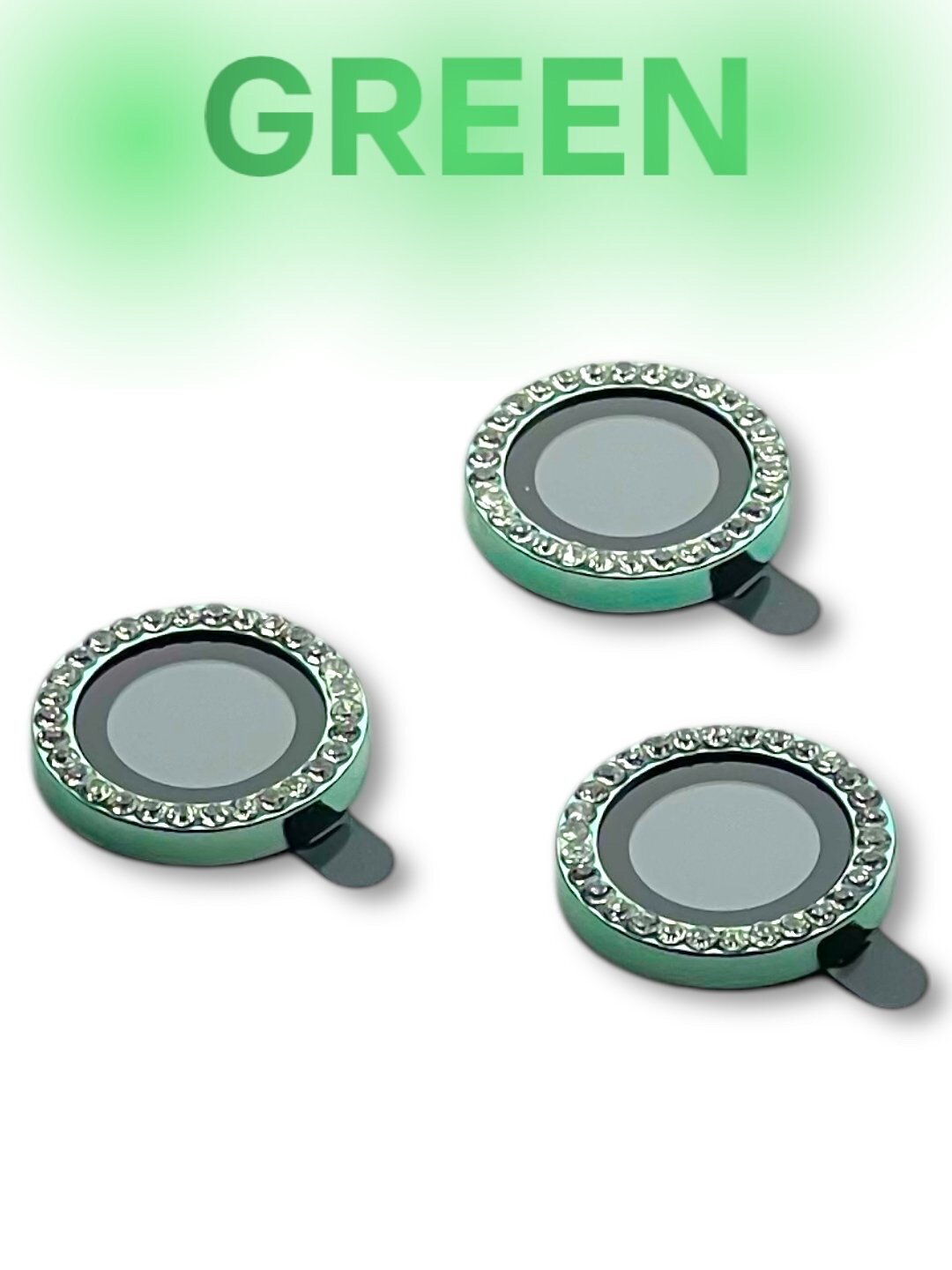 Защитное стекло для камеры, с блестящими камнями, Apple iPhone 13/ 13 Pro/ 13 Pro Max — фото 1